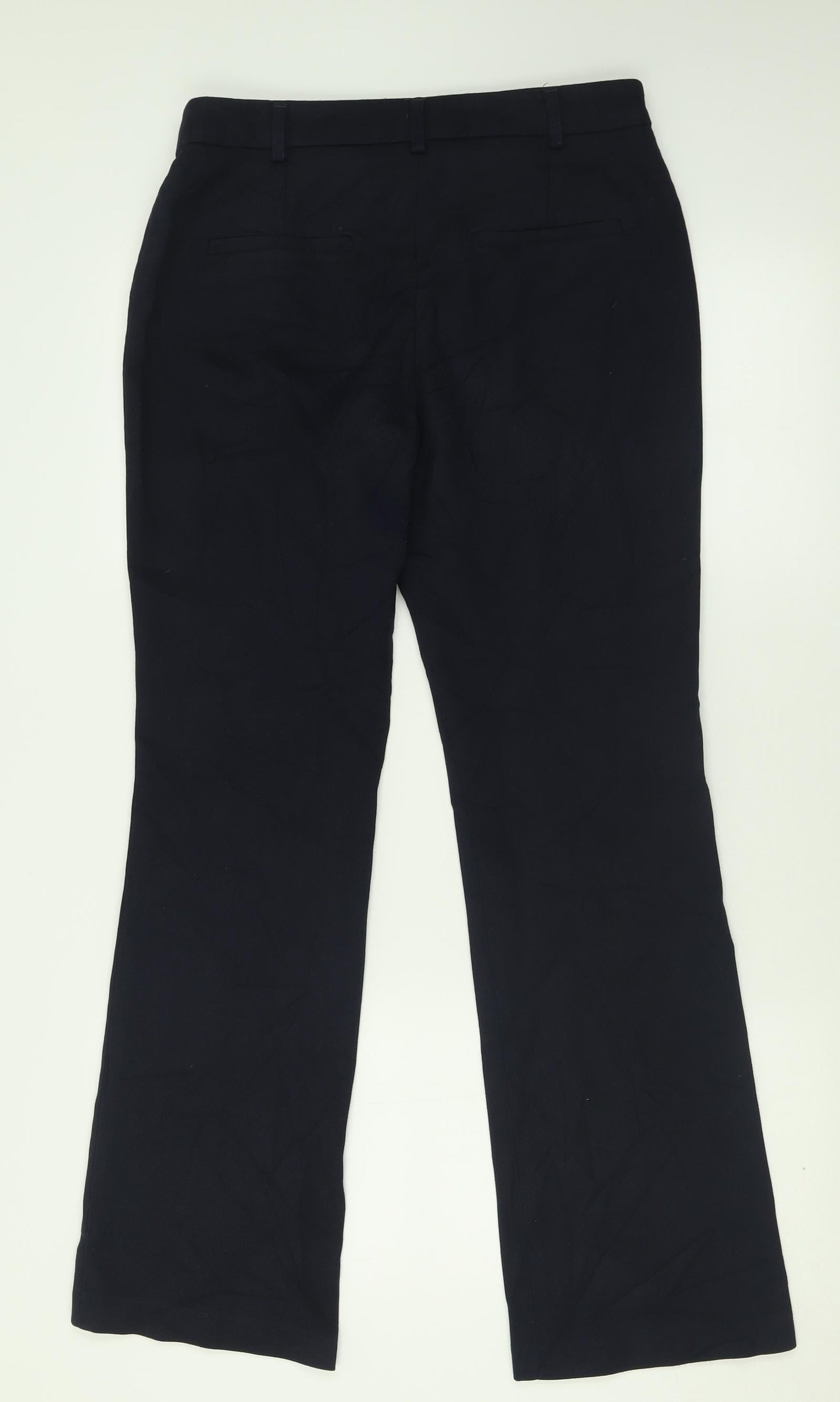 NEXT Womens Blue  Polyester Trousers  Size 8 L30 in Regular Hook & Eye