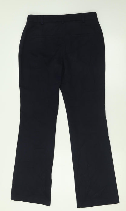 Next Womens Blue  Polyester Trousers  Size 8 L30 in Regular Hook & Eye