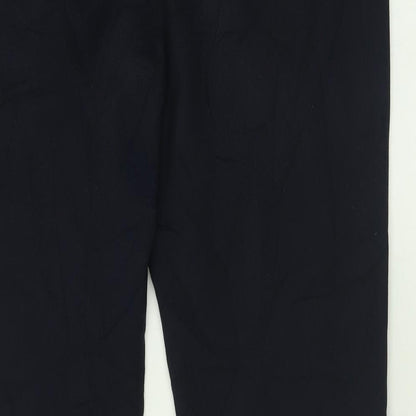 Next Womens Blue  Polyester Trousers  Size 8 L30 in Regular Hook & Eye