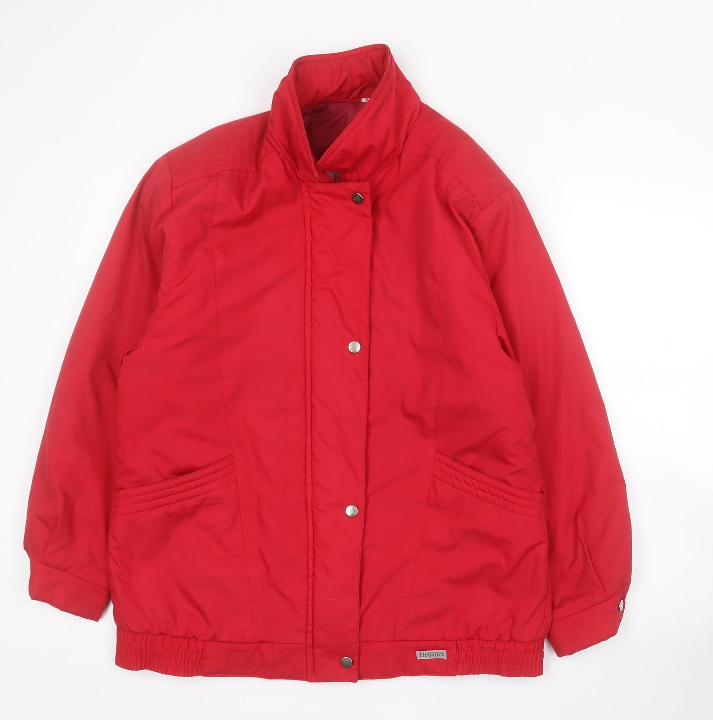 Eleganze Womens Red   Pea Coat Coat Size S  Zip