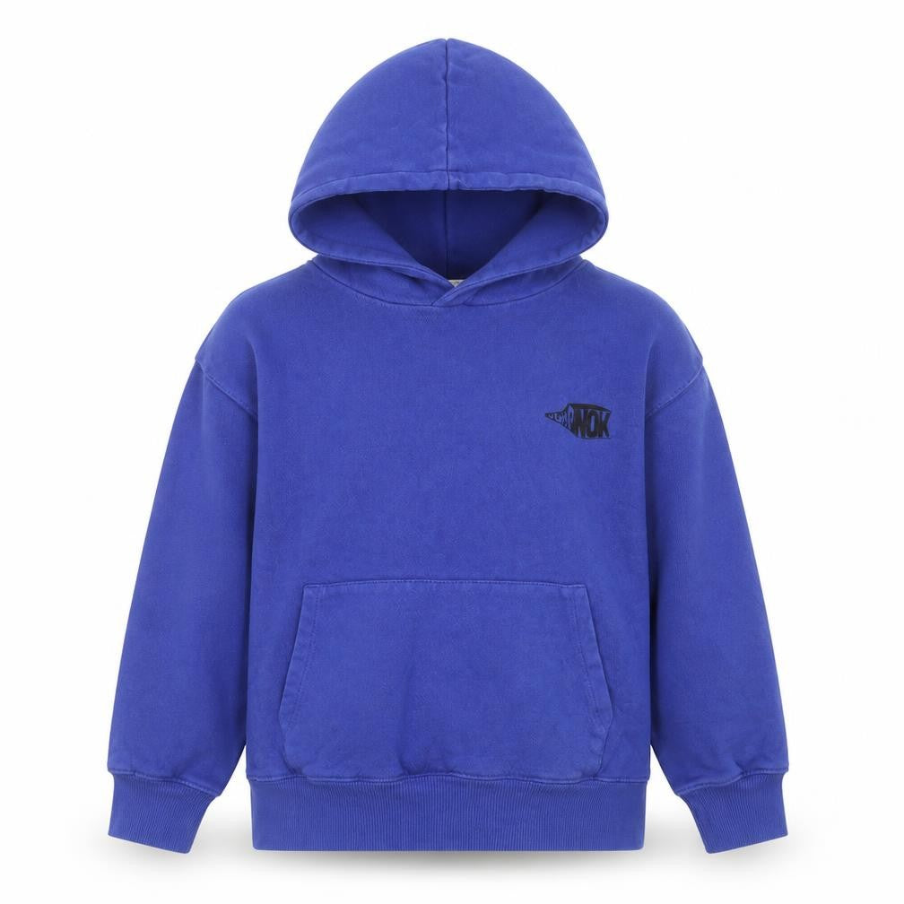 Zara Boys Purple  Cotton Pullover Hoodie Size 8 Years  Pullover - Slogan