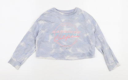 Next Girls Blue  100% Cotton Pullover Sweatshirt Size 6 Years  Pullover - Paradise