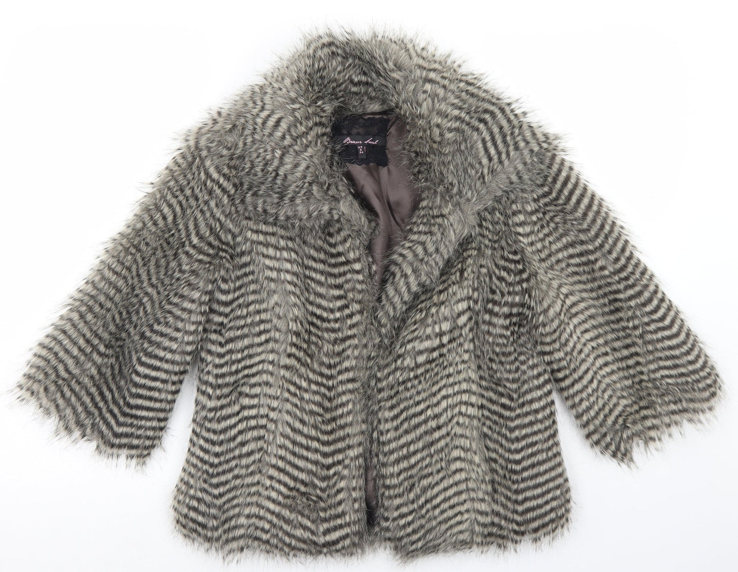 Brave Soul Womens Beige Striped  Jacket  Size 8