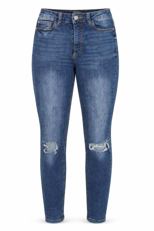 Denim Co Womens Blue  Cotton Skinny Jeans Size 8 L28 in Regular Button