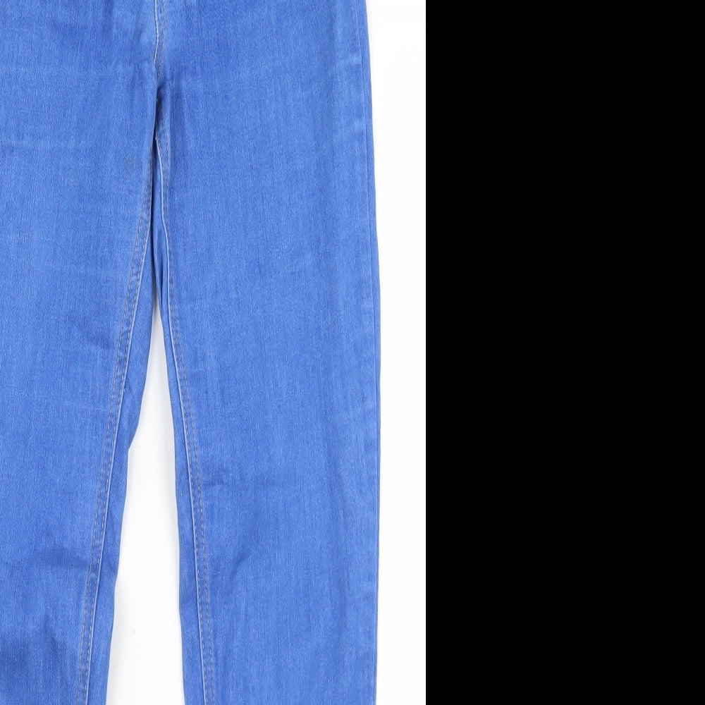 Pieces Womens Blue  Cotton Skinny Jeans Size 26 in L31 in Regular Zip