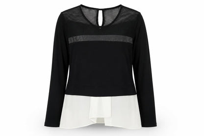 Rinascimento Womens Black  Polyester Basic T-Shirt Size M Round Neck