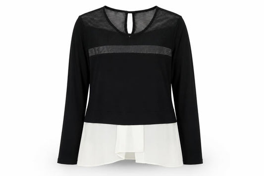 Rinascimento Womens Black  Polyester Basic T-Shirt Size M Round Neck