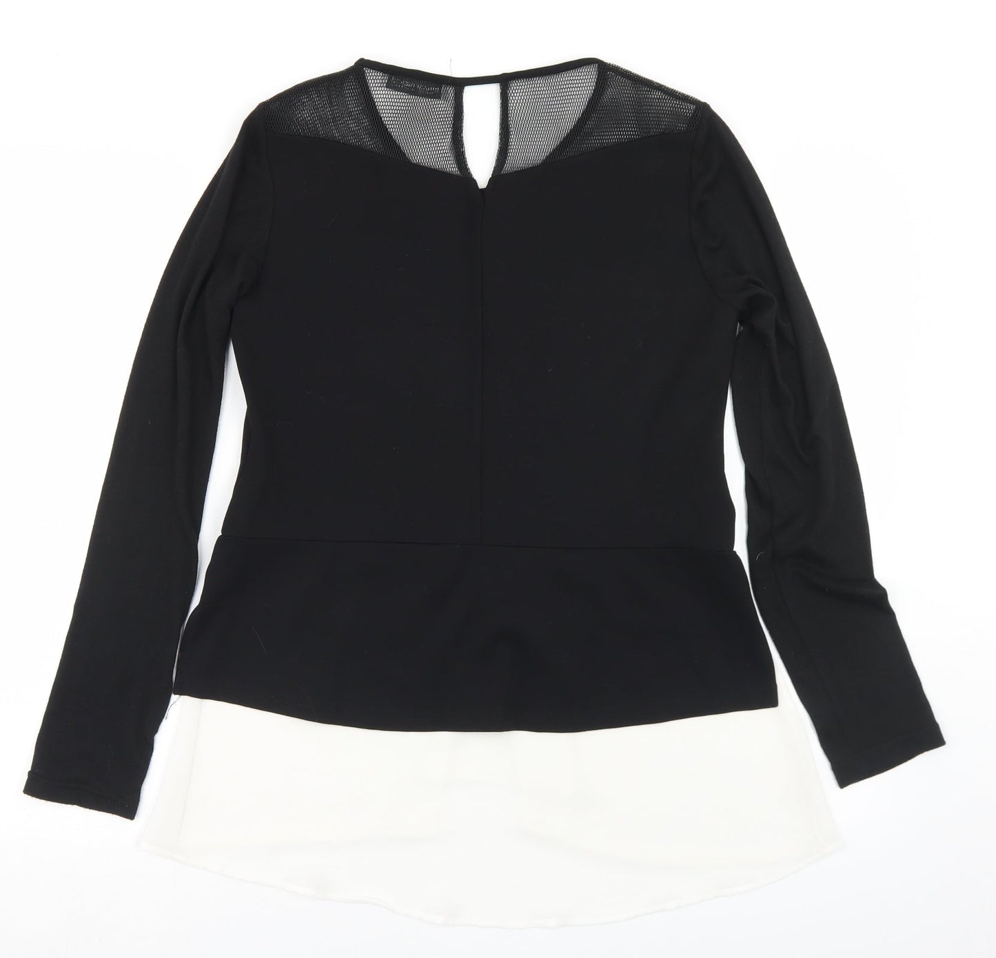 Rinascimento Womens Black  Polyester Basic T-Shirt Size M Round Neck