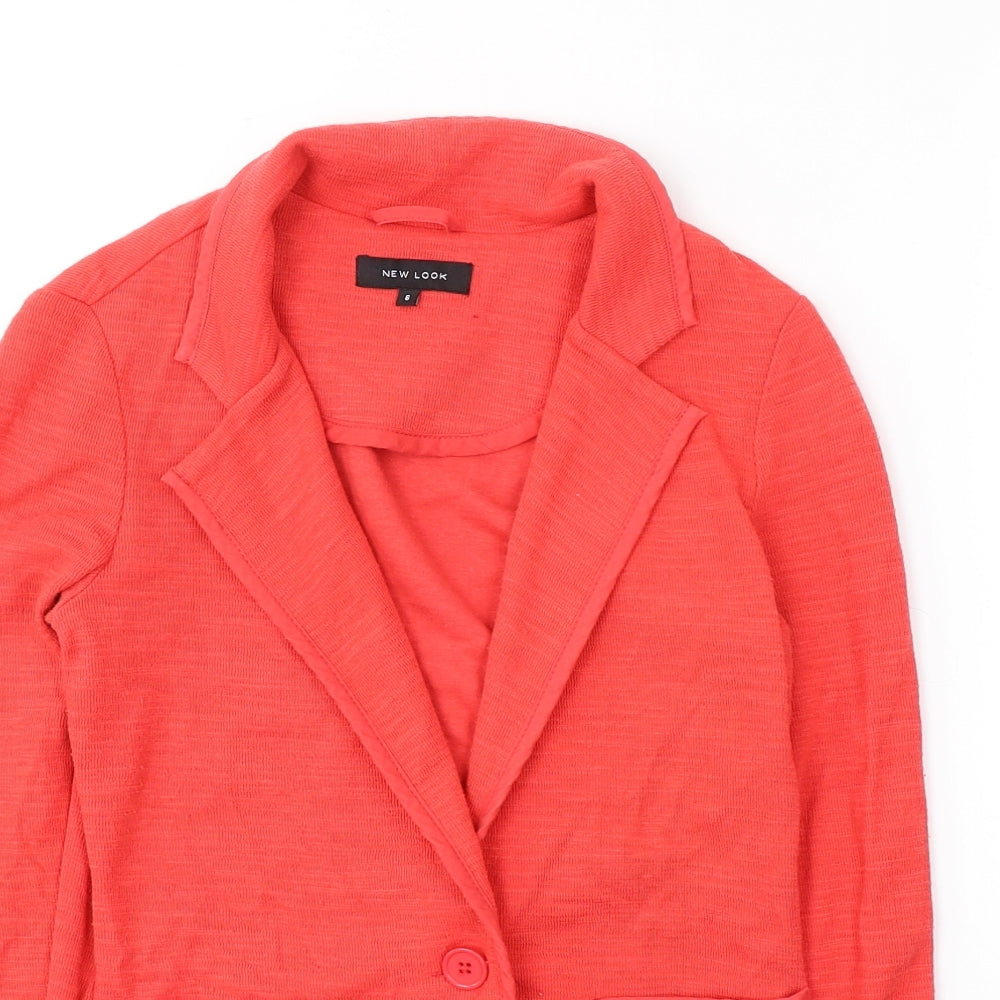 New Look Womens Pink   Jacket Blazer Size 6  Button