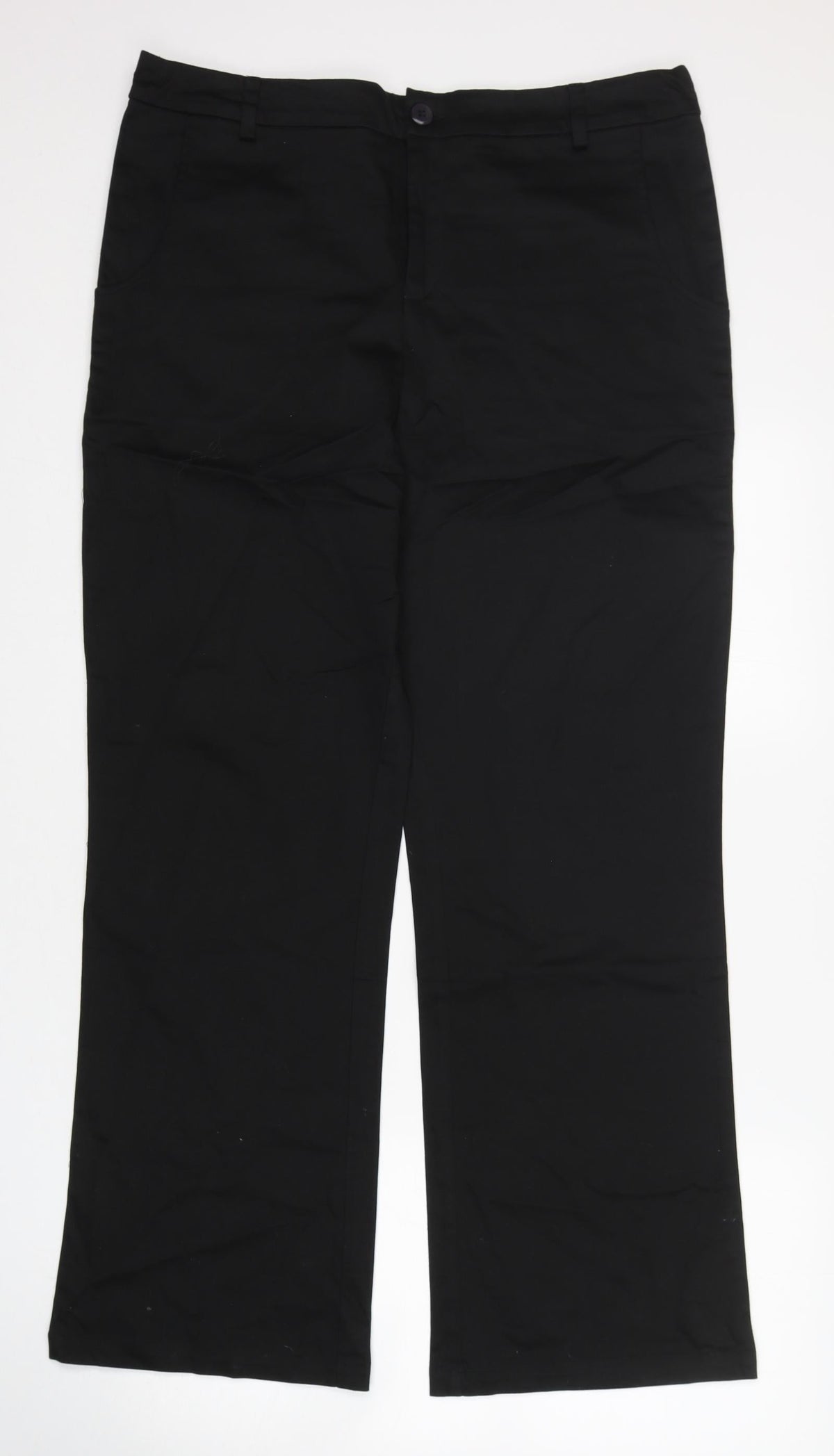 Stalk By You Womens Black  Polyester Trousers  Size 18 L30 in Regular Button