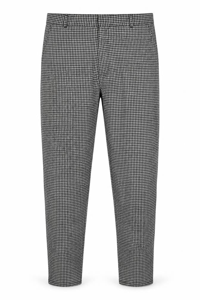 boohooMAN Mens Multicoloured Check Polyester Trousers Size M L29 in Regular Button