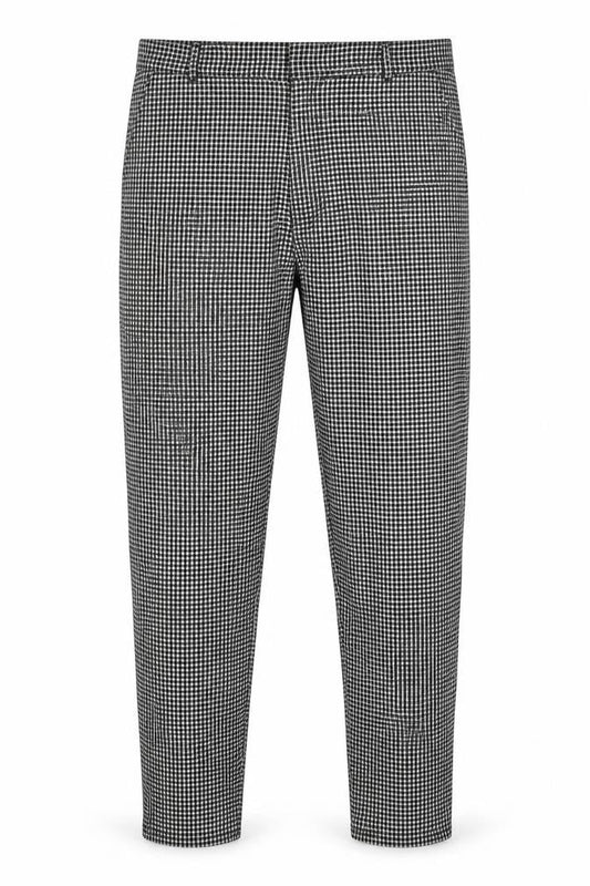boohooMAN Mens Multicoloured Check Polyester Trousers Size M L29 in Regular Button