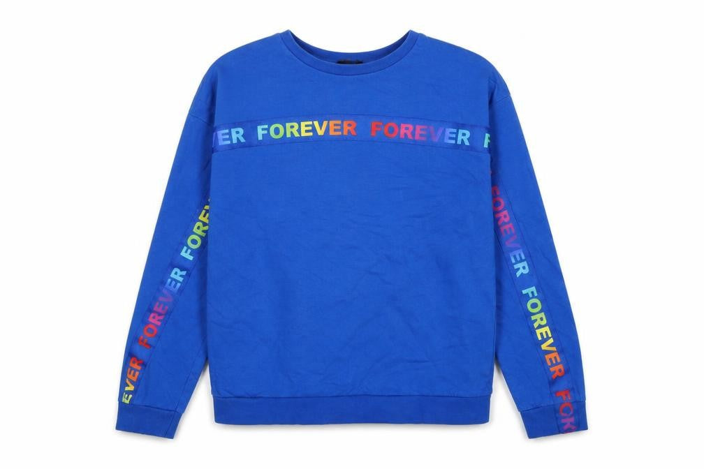 Kylie Girls Blue  Cotton Pullover Sweatshirt Size 13 Years  Pullover