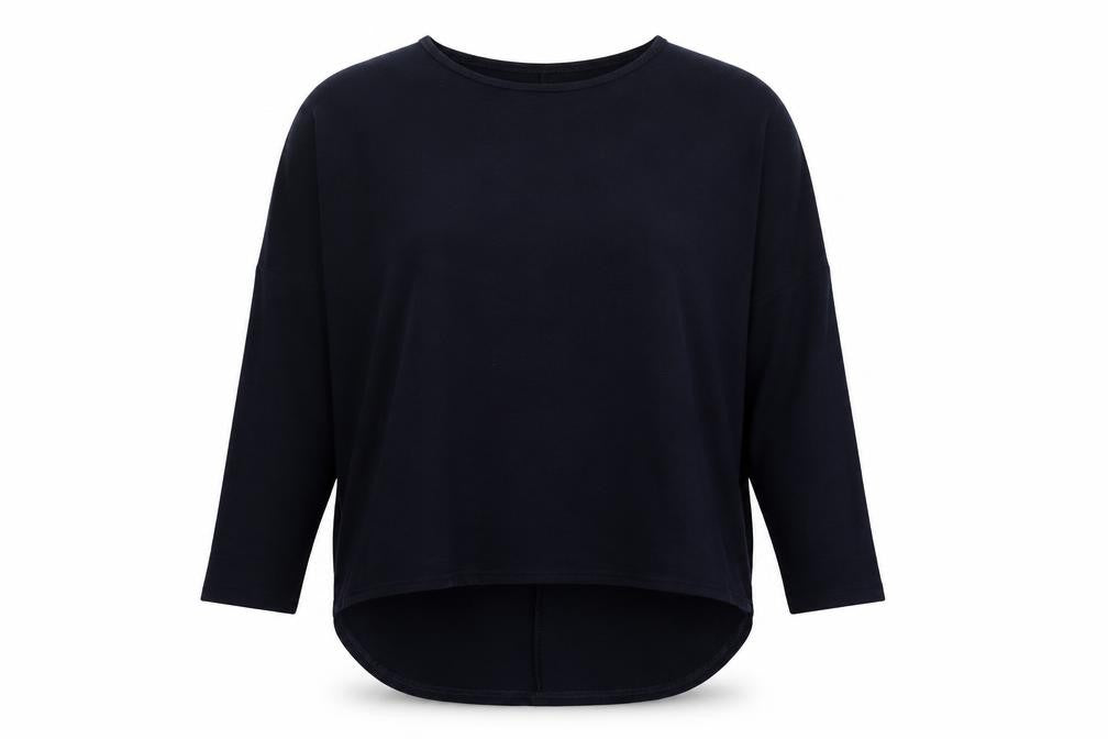 Bella + Canvas Womens Blue Round Neck  Polyester Pullover Jumper One Size