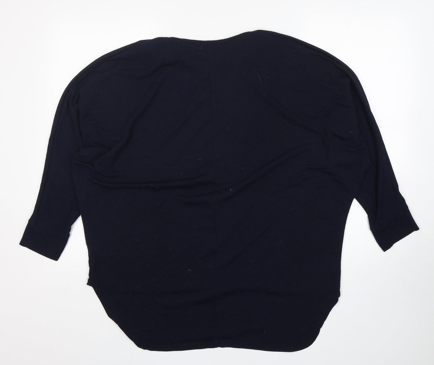 Bella and Blue Womens Blue Round Neck  Polyester Pullover Jumper One Size