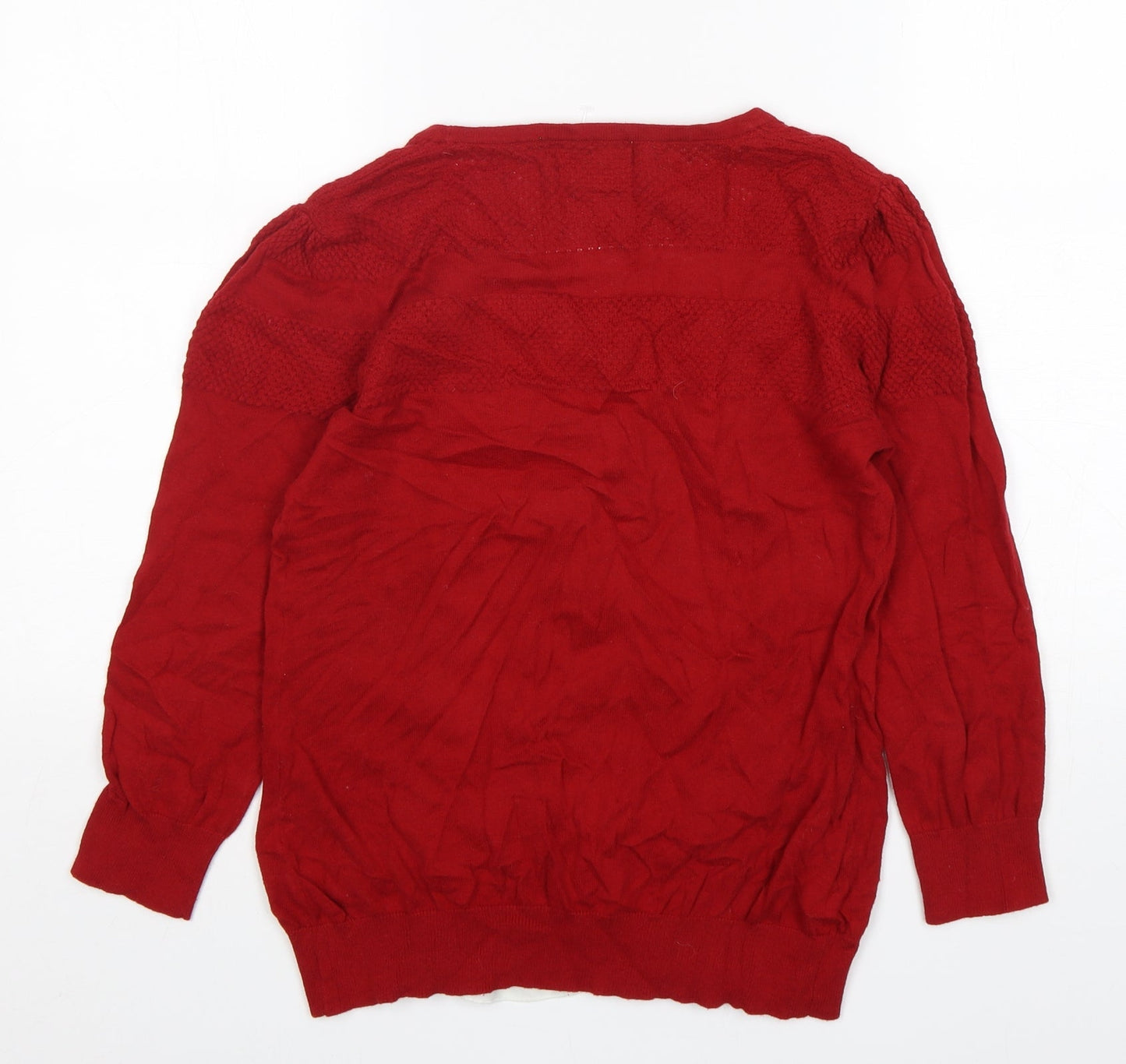 NEXT Womens Multicoloured Round Neck  Cotton Pullover Jumper Size 12