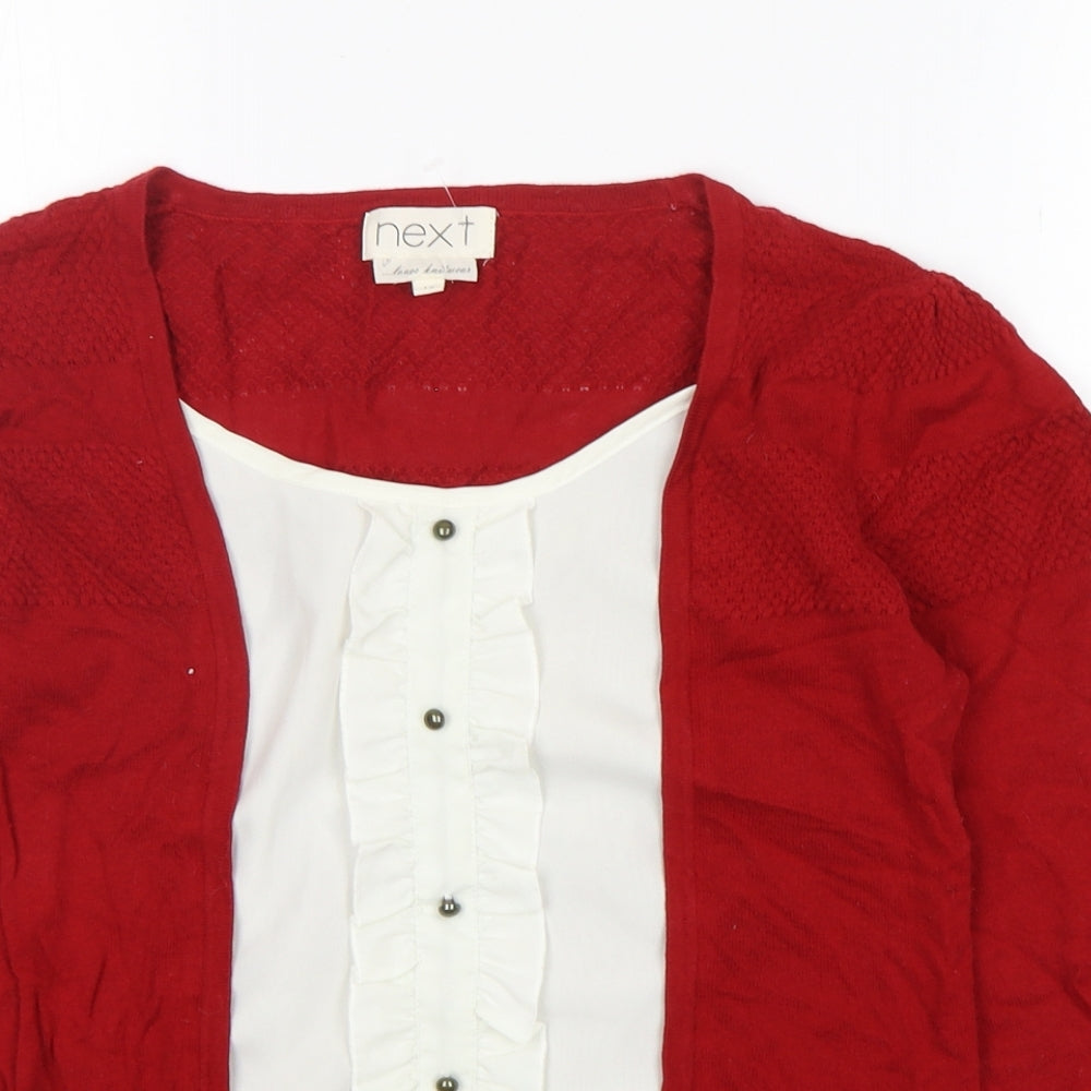 NEXT Womens Multicoloured Round Neck  Cotton Pullover Jumper Size 12