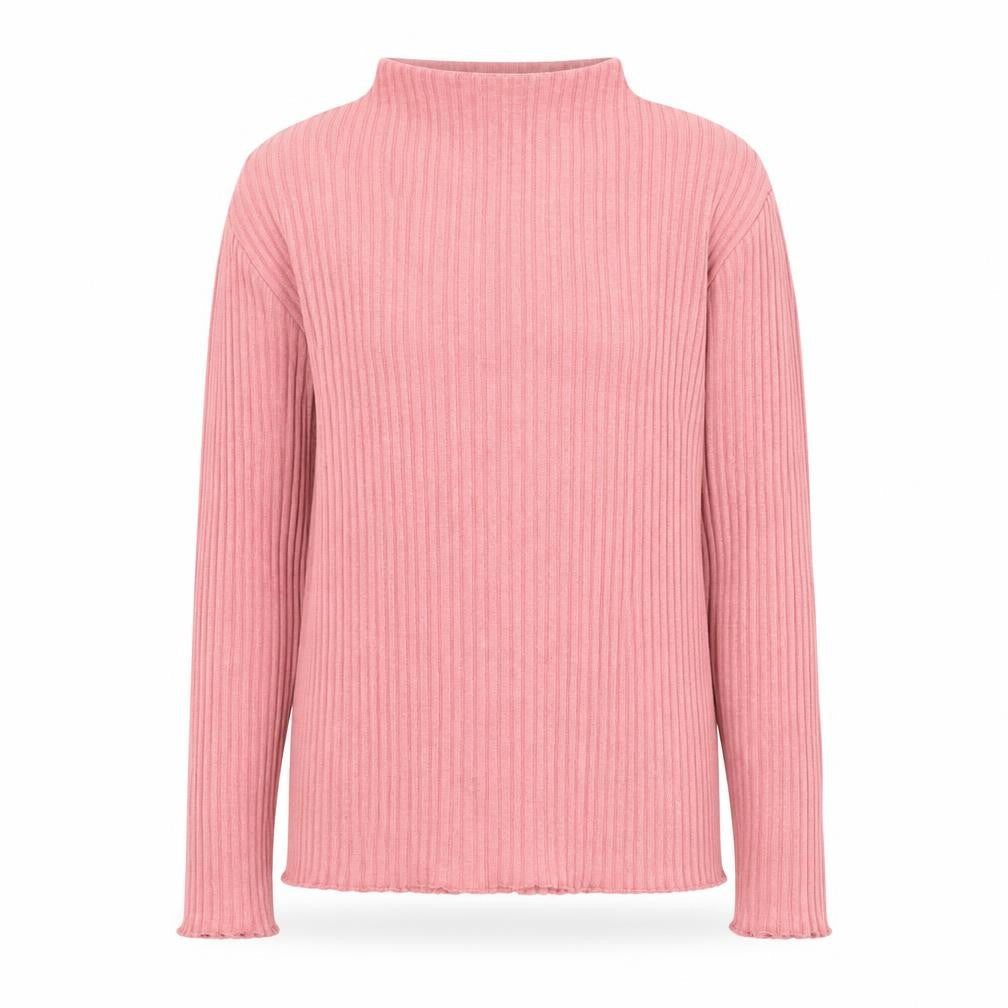 Dunnes Stores Womens Pink Mock Neck  Polyester Pullover Jumper Size M