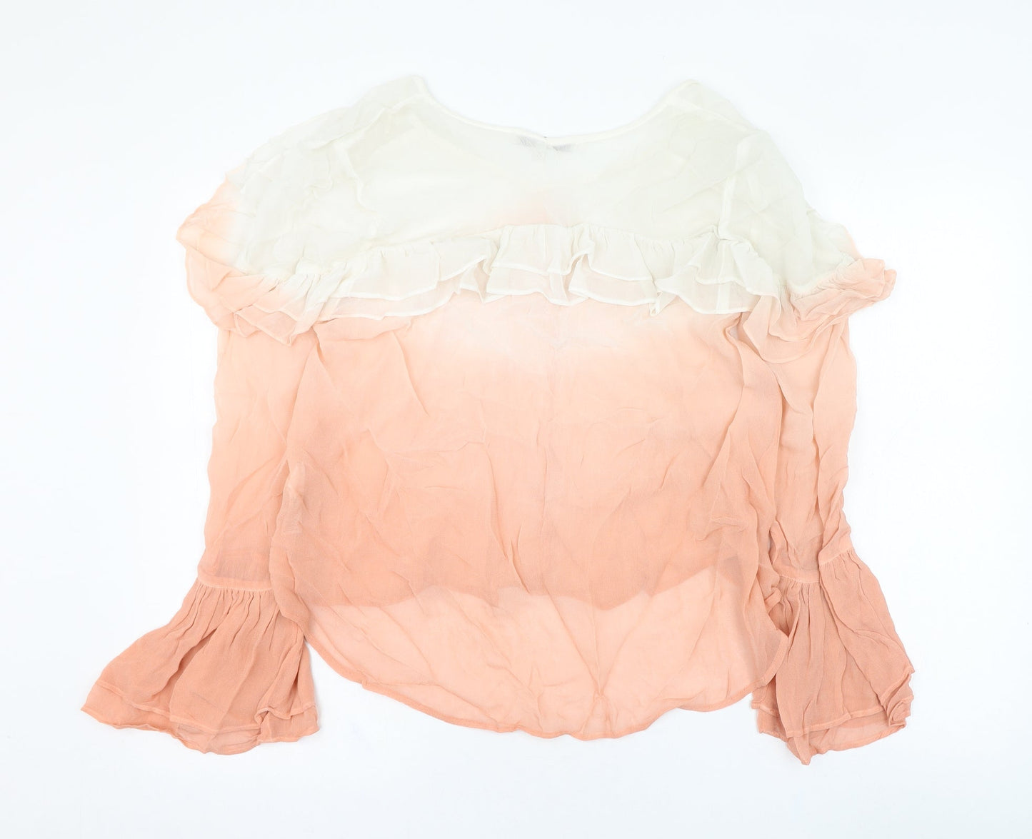 NEXT Womens Pink  Viscose Basic Blouse Size 10 V-Neck