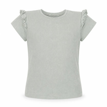 George Girls Green  Cotton Basic T-Shirt Size 10-11 Years Round Neck Pullover