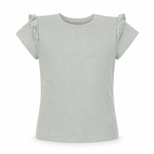 George Girls Green  Cotton Basic T-Shirt Size 10-11 Years Round Neck Pullover