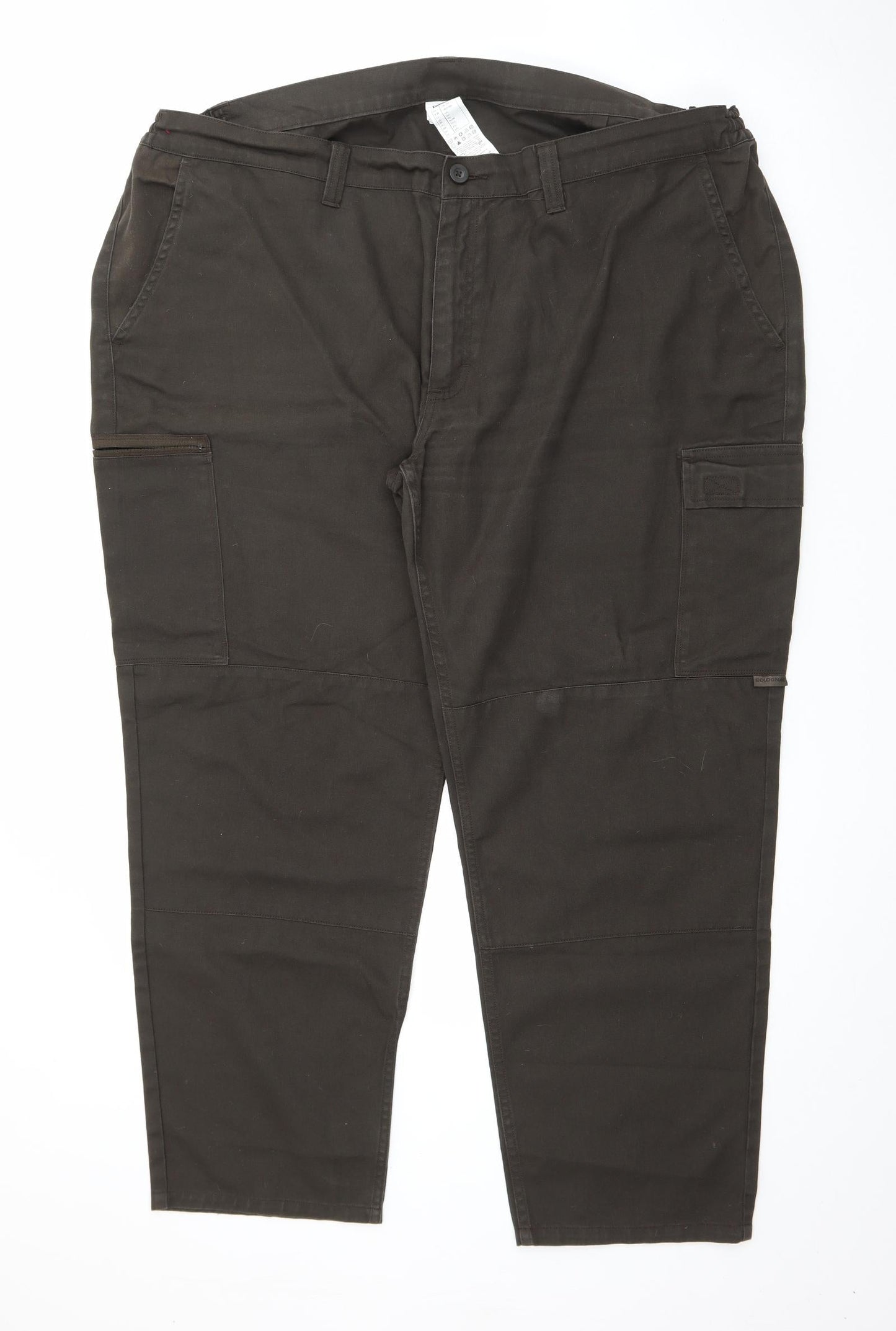 DECATHLON Womens Green  Cotton Cargo Trousers Size 4XL L27 in Regular