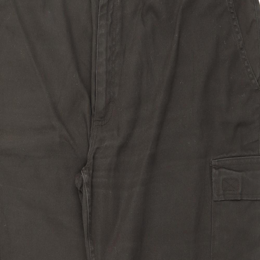 DECATHLON Womens Green  Cotton Cargo Trousers Size 4XL L27 in Regular