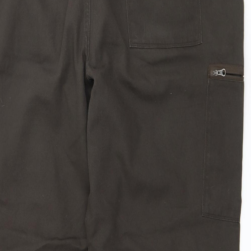 DECATHLON Womens Green  Cotton Cargo Trousers Size 4XL L27 in Regular