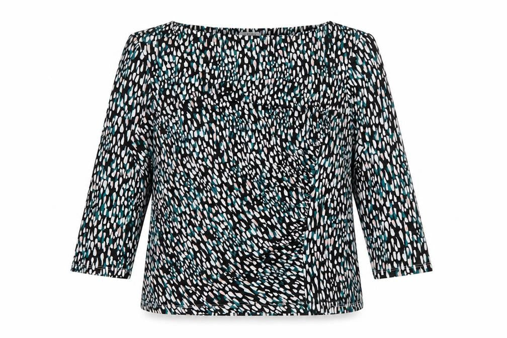 Precis Womens  Boat Neck Geometric Polyester Pullover Jumper Size M
