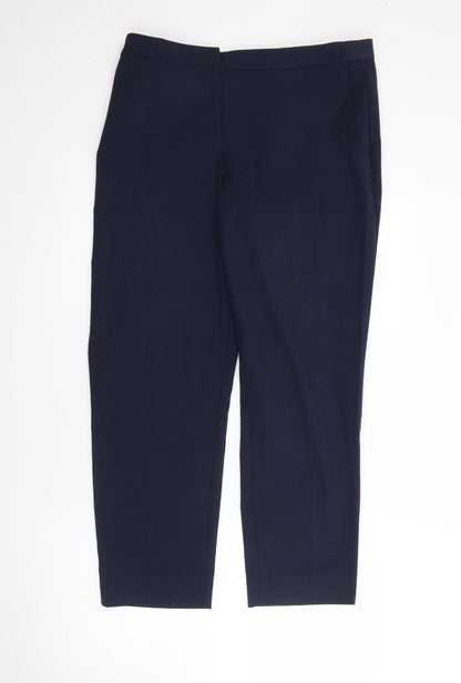 Dunnes Womens Blue  Polyester Trousers  Size 14 L27 in Regular