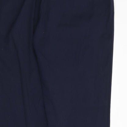 Dunnes Womens Blue  Polyester Trousers  Size 14 L27 in Regular
