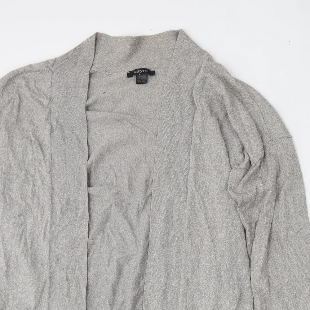 ESMARA Womens Grey V-Neck  Cotton Cardigan Jumper Size L