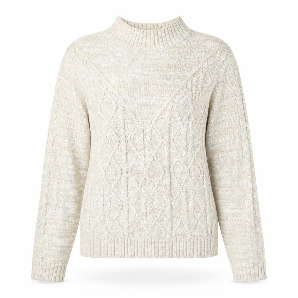 Matalan Womens Beige Round Neck  Acrylic Pullover Jumper Size S