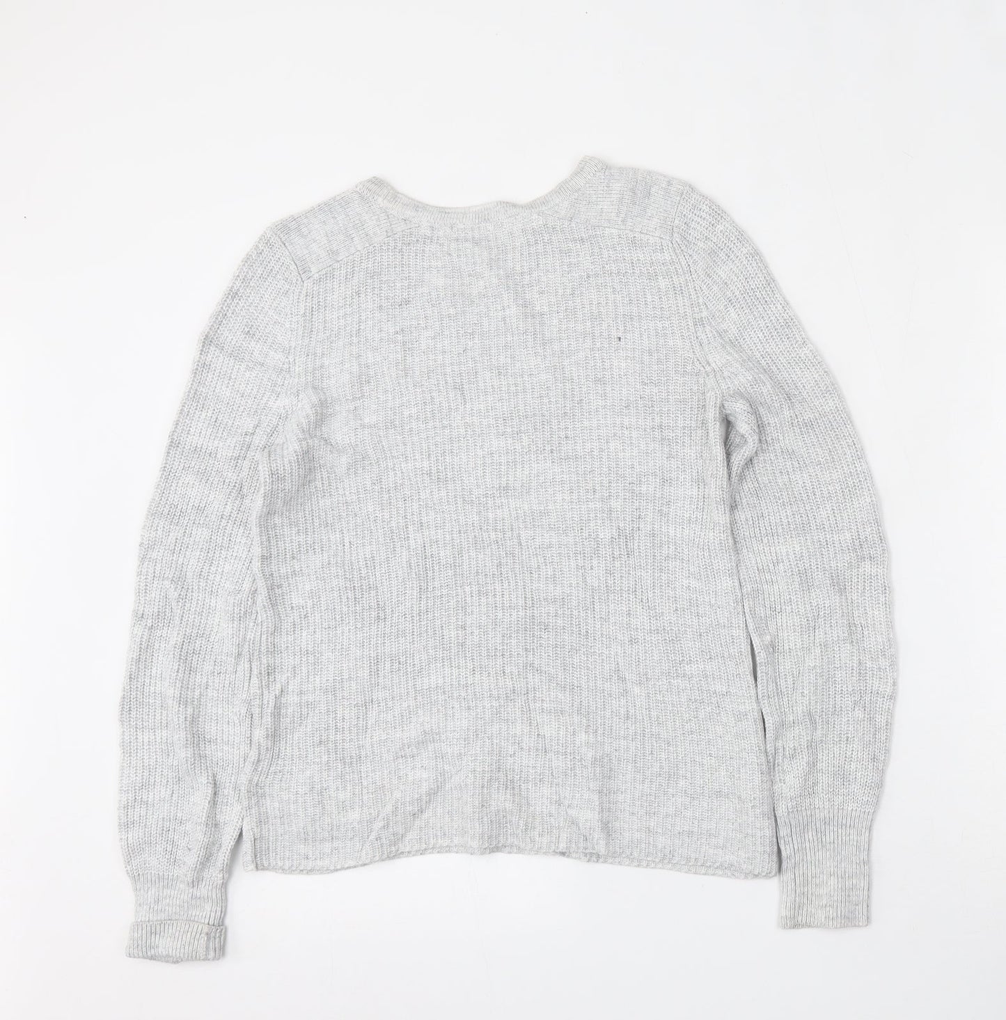NEXT Womens Grey Round Neck  Viscose Pullover Jumper Size 10