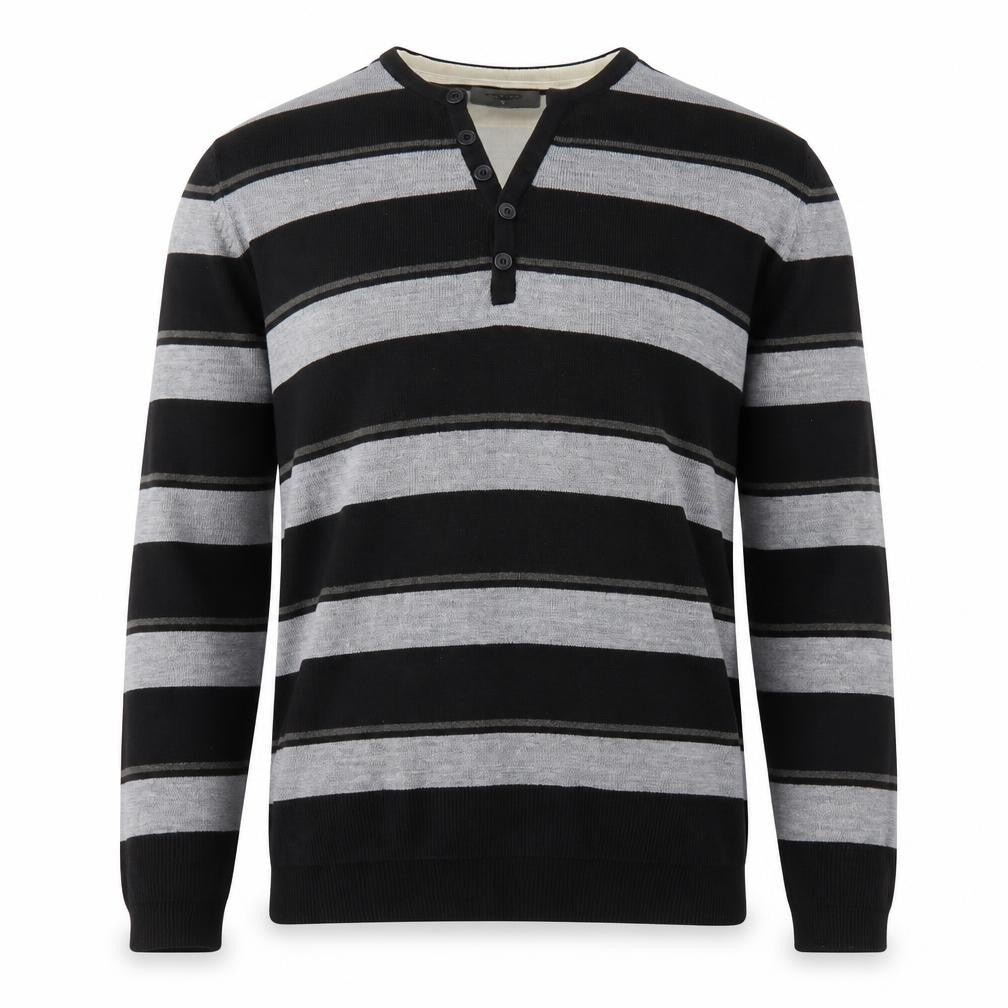 Burton Mens Multicoloured V-Neck Striped Acrylic Pullover Jumper Size XL