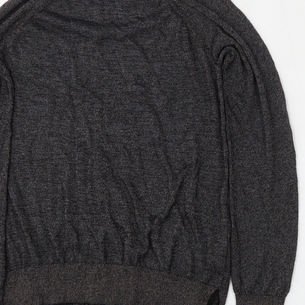 F&F Womens Black Round Neck  Viscose Pullover Jumper Size 10