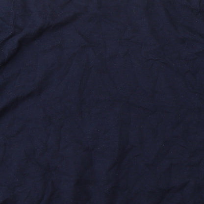 Next Womens Blue Round Neck  Cotton Pullover Jumper Size 14