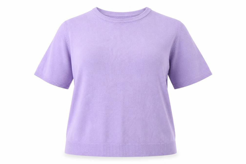 Pure & Natural Womens Purple Round Neck  Acrylic Pullover Jumper Size 14
