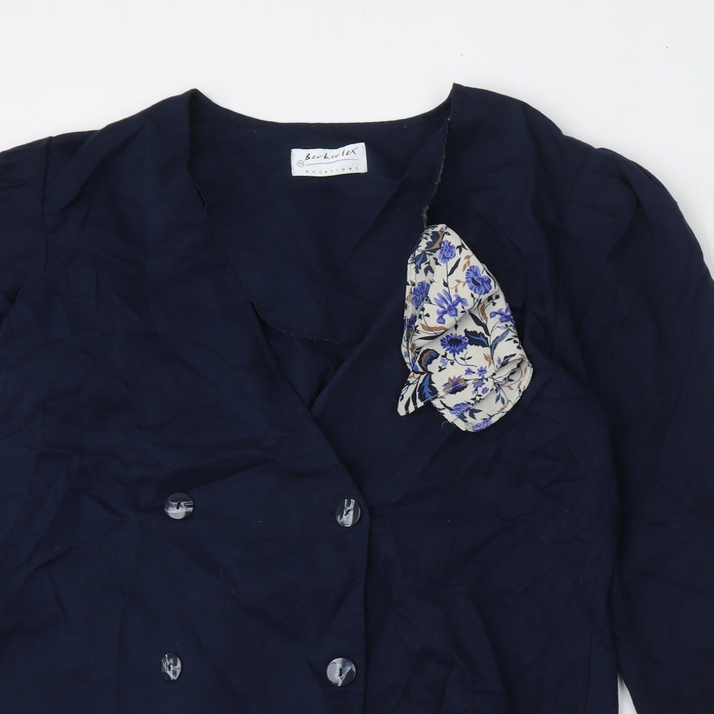 Berketex Womens Blue   Jacket  Size 18  Button