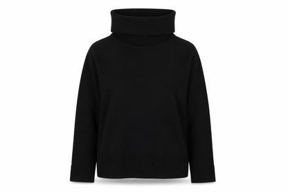 Donna Lewis Womens Black Roll Neck  Acrylic Pullover Jumper Size M