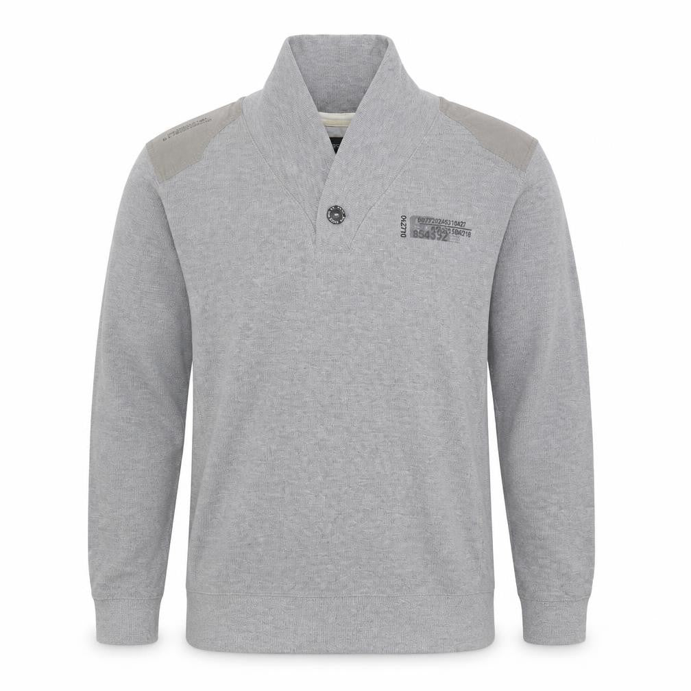 Burton Mens Grey Mock Neck  Cotton Pullover Jumper Size XL