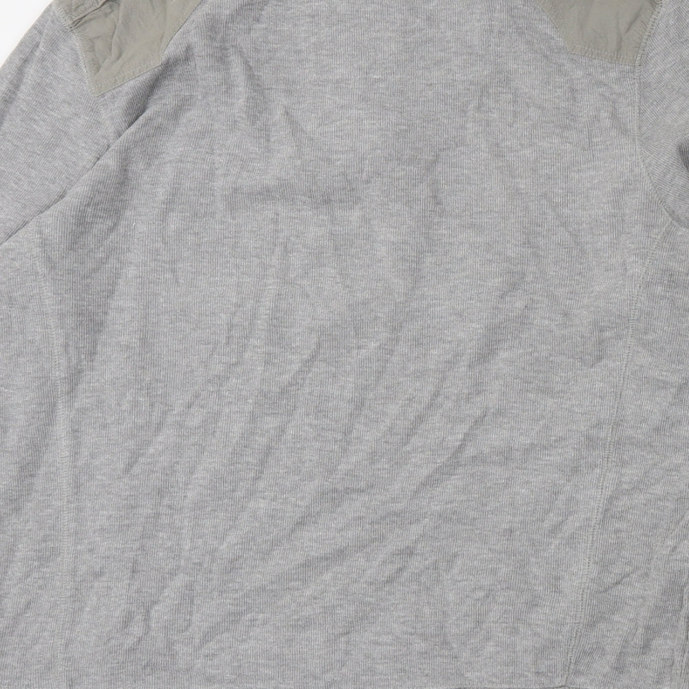 Burton Mens Grey Mock Neck  Cotton Pullover Jumper Size XL