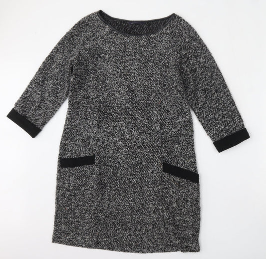 Marks and Spencer Womens Grey Round Neck  Polyester Pullover Jumper Size 12
