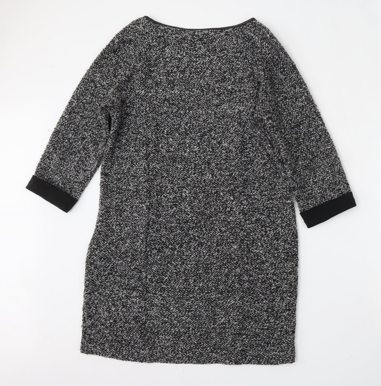 Marks and Spencer Womens Grey Round Neck  Polyester Pullover Jumper Size 12