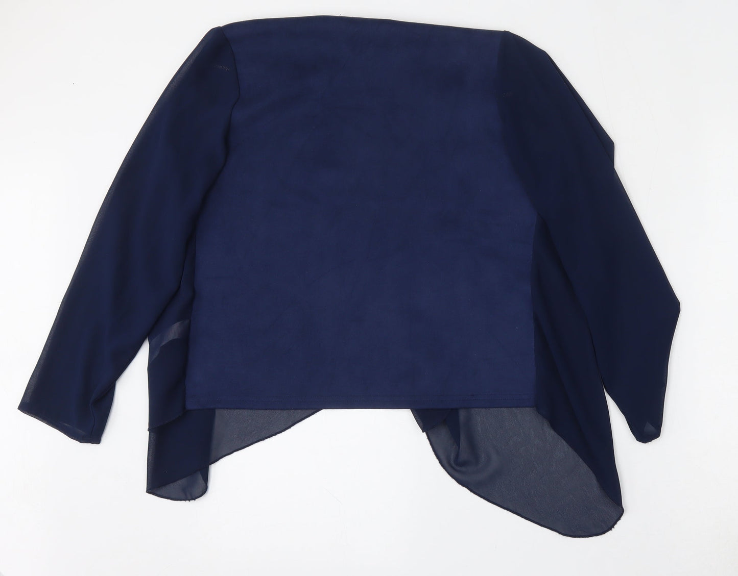 Mela London Womens Blue V-Neck  Polyester Cardigan Jumper Size S