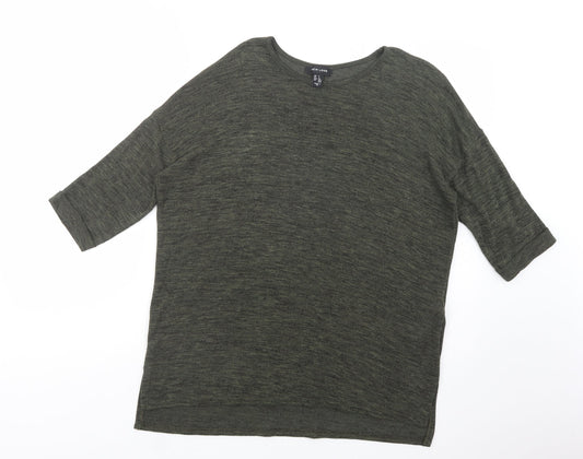 New Look Womens Green Boat Neck  Viscose Pullover Jumper Size S