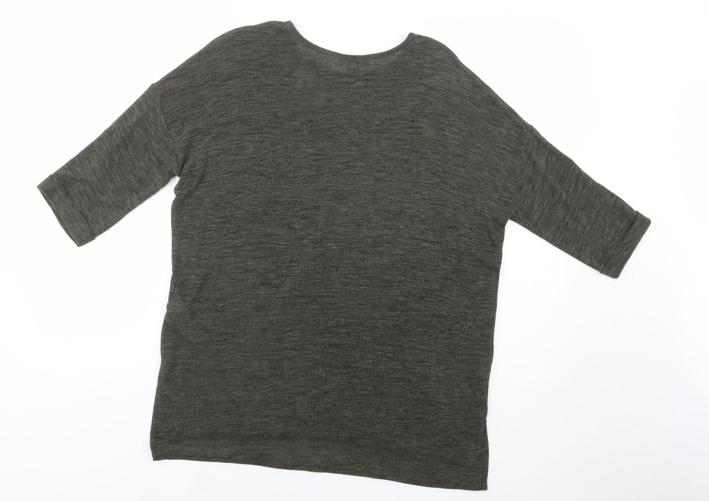 New Look Womens Green Boat Neck  Viscose Pullover Jumper Size S