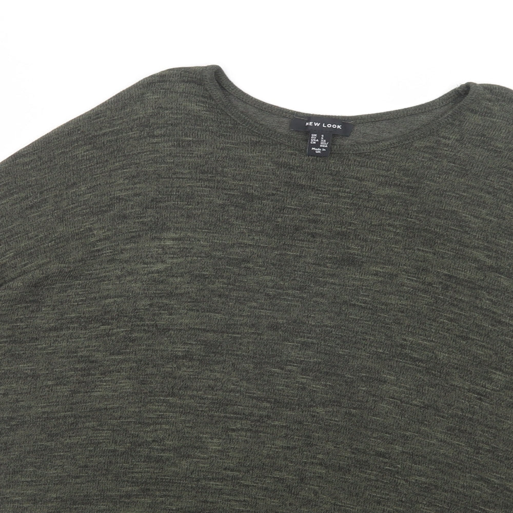 New Look Womens Green Boat Neck  Viscose Pullover Jumper Size S