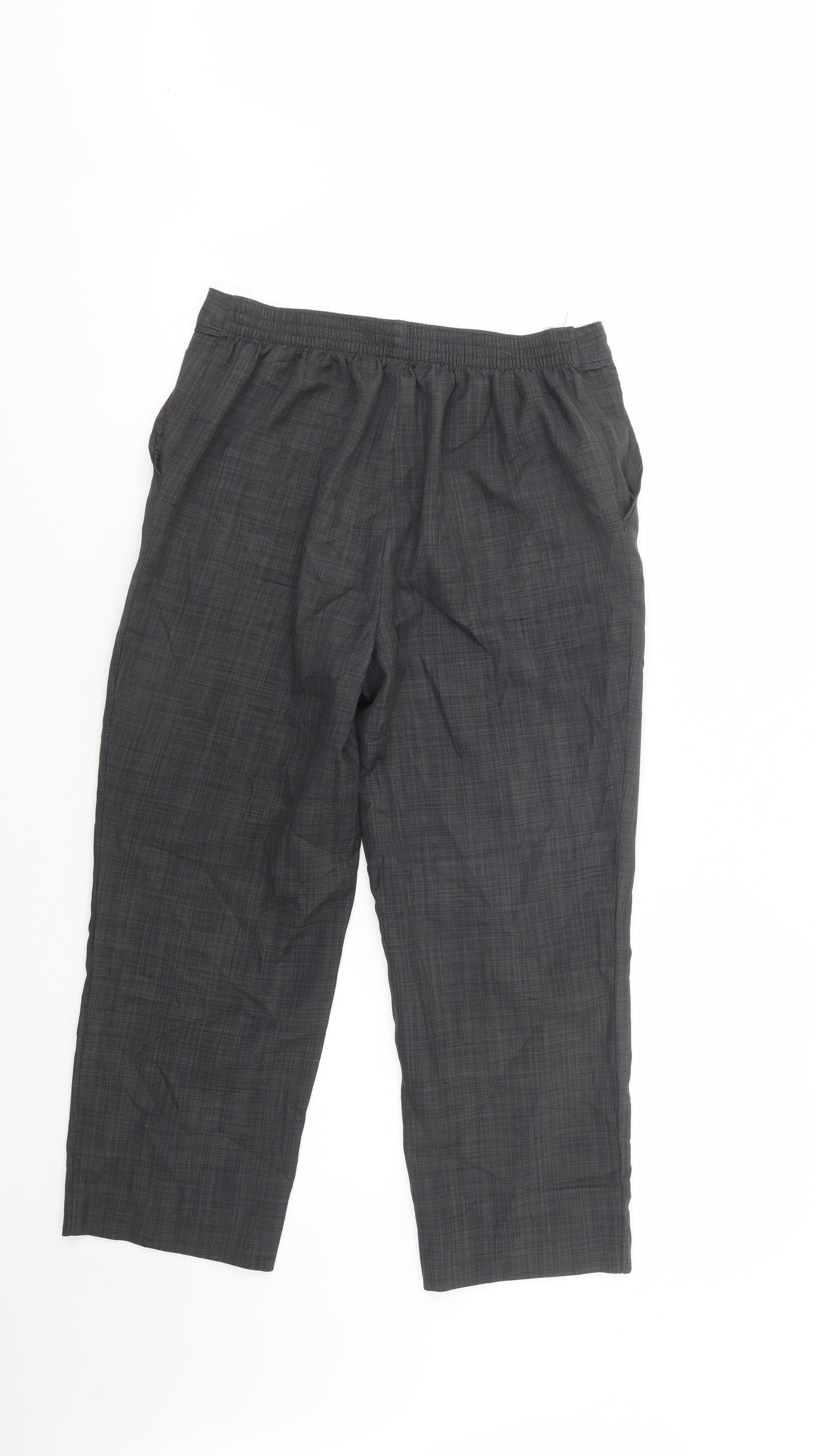 Marks and Spencer Womens Grey  Polyester Dress Pants Trousers Size 10 L24 in Regular