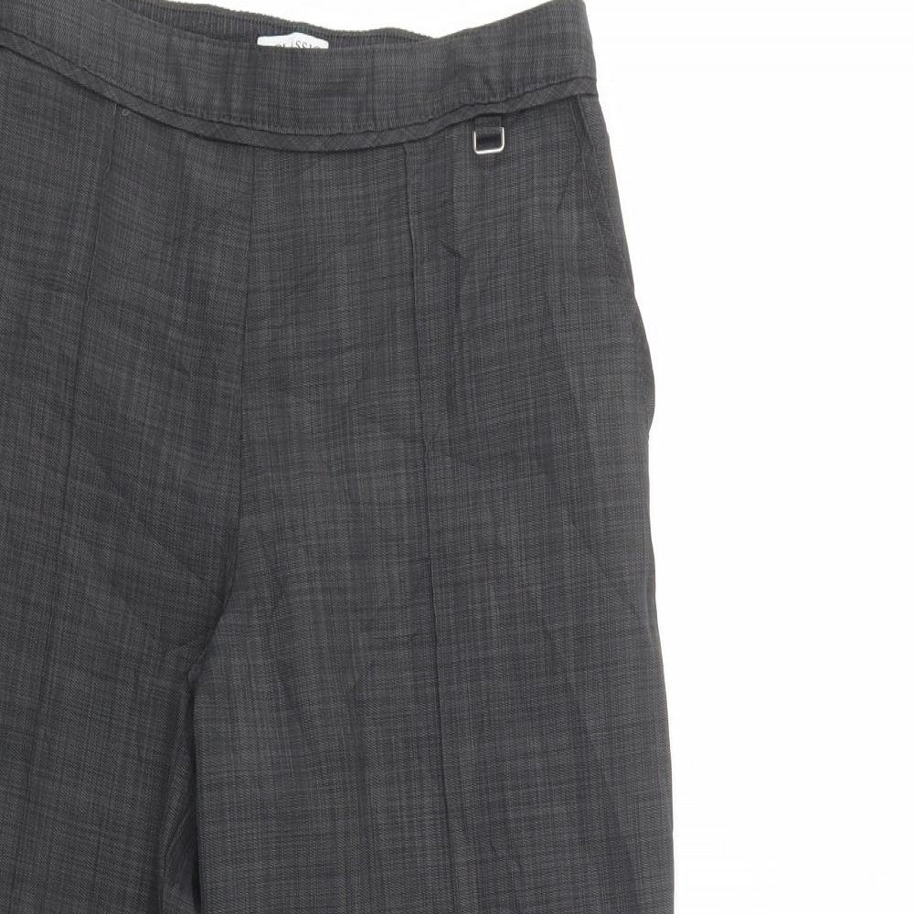 Marks and Spencer Womens Grey  Polyester Dress Pants Trousers Size 10 L24 in Regular